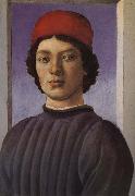 Sandro Botticelli Light blue background as the men oil painting artist